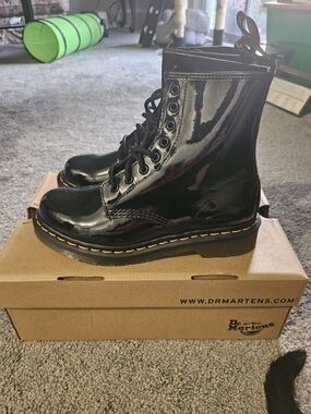 Dr. Martens 1460 Black Patent Lace-Up Boots